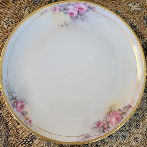 Hand painted Hutschenreuther Selb Baveria Bread Butter Plate - Width: 6 3/8 in - Vintage Delicate - Hand Wash, Choice of Flowers