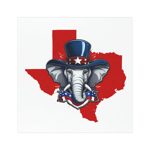 GOP Elephant Car Magnet | 5x5 in Weatherproof | Republican Party Support
