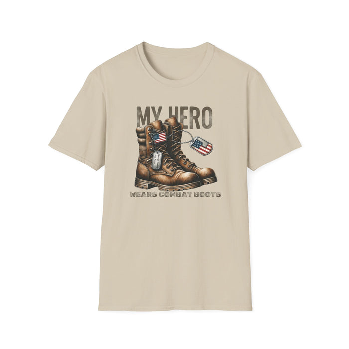 My Hero Wears Combat Boots Personalized T-shirt, Military Pride Custom Tee