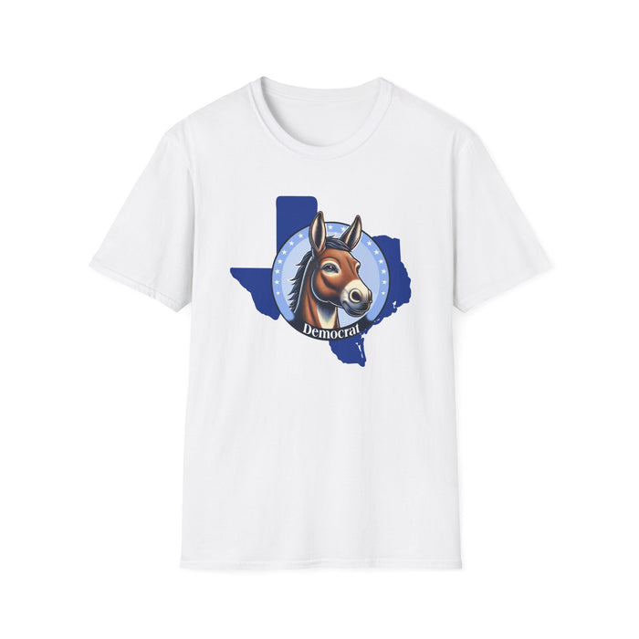 Texas Democrat Donkey Unisex Softstyle T-Shirt - Comfortable Political Apparel