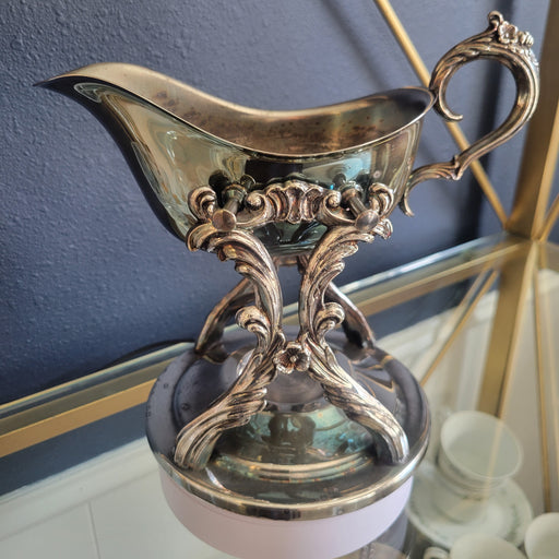 Wm Rogers Vintage Silverplated Gravy Boat on a Stand - Chafing Dish