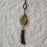 Green Agate 2" Focal on 33" Bronze Chain with Leather Sweater Weather Necklace, Western Wear