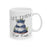 Let Them Eat Cake Blue White Ceramic Coffee Mug, (11oz, 15oz)