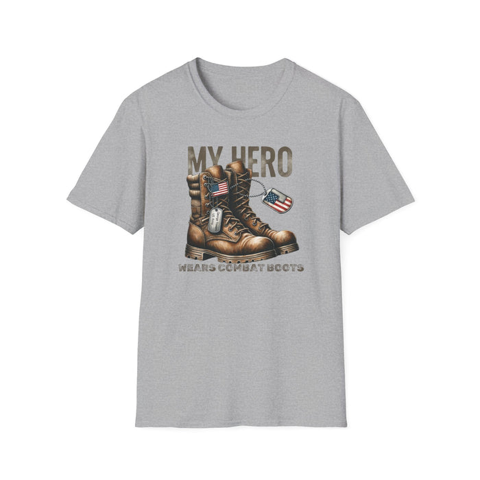 My Hero Wears Combat Boots Personalized T-shirt, Military Pride Custom Tee