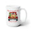 May Love and Joy Come to You Red Pickup with Puppies Christmas Ceramic Mug 15oz