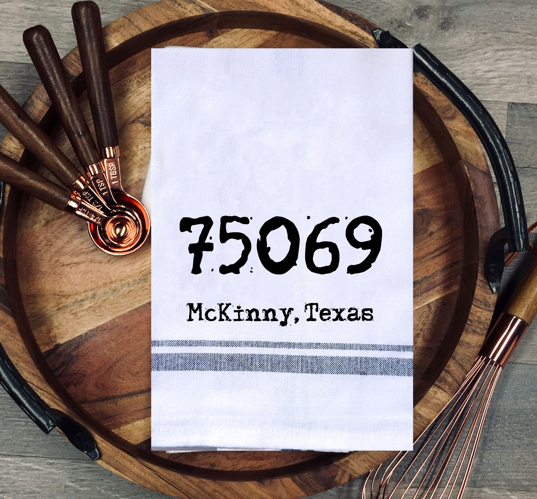 75069 McKinney Texas Zip Code Kitchen Towel