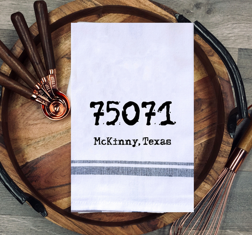 75071 McKinney Texas Zip Code Kitchen Towel