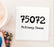 75072 Zip Code Drink Barware Marble Coaster
