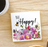 Bee Happy Bumble Bee and Floral 3x3" Ceramic Magnet - Cheerful Kitchen Decor