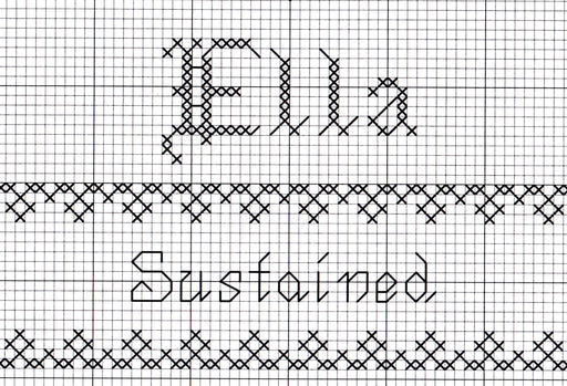 Cross Stitch Name Graph - Hunter with Name Meaning and Scripture