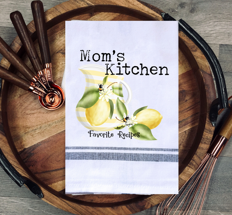 Mom's Kitchen Lemonade and Bees Kitchen Towel