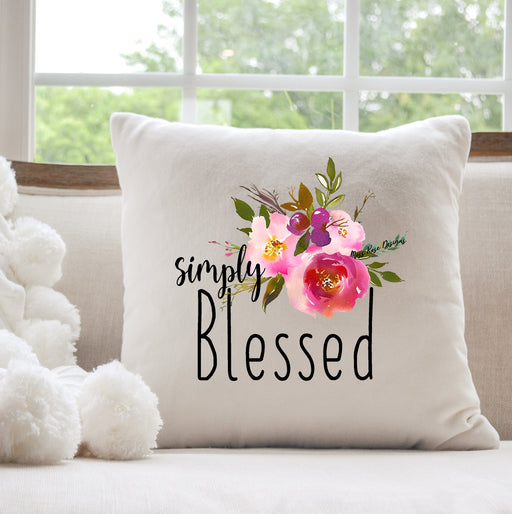 Simply Blessed Cotton Duck Pillow
