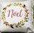 Noel Holly Garland Wreath Pillow