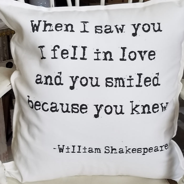 When I Saw You I Fell in Love Pillow