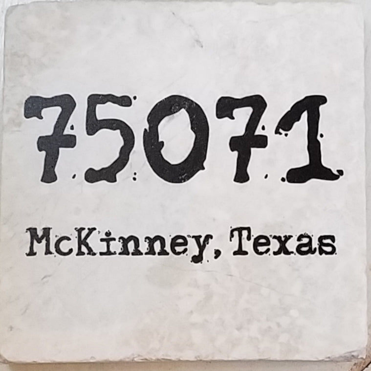 McKinney Texas 75071 Zip Code Marble Coaster