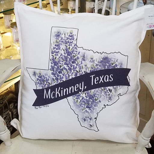 McKinney Texas Bluebonnet Pillow