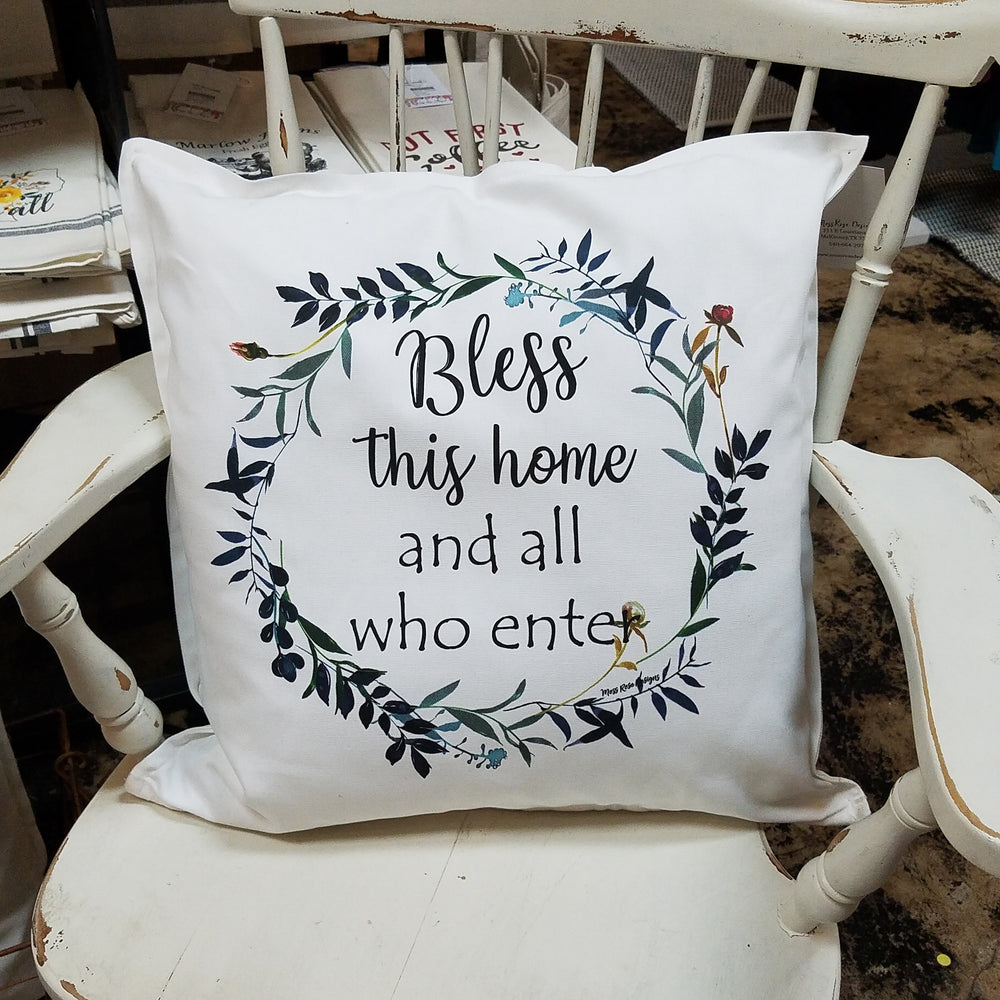 Bless This Home and All Who Enter Pillow
