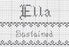 Cross Stitch Name Graph - Ella with Name Meaning and Scripture