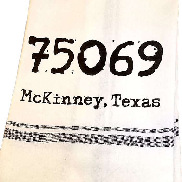 75069 McKinney Texas Zip Code Kitchen Towel