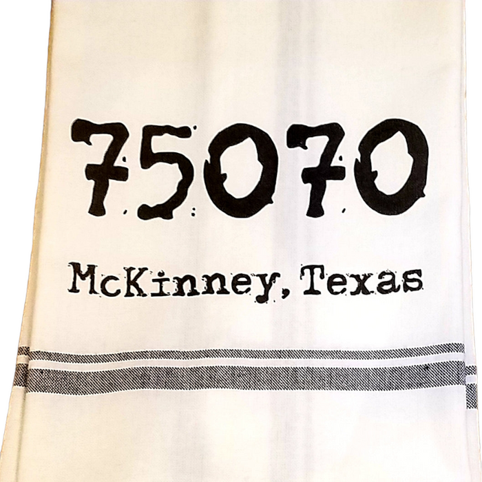 75070 McKinney Texas Zip Code Kitchen Towel