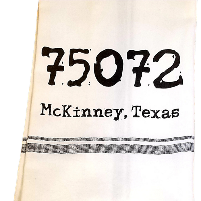 75072 McKinney Texas Zip Code Kitchen Towel