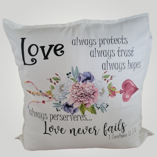 Love Always Protects 1 Corinthians 13 Pillow